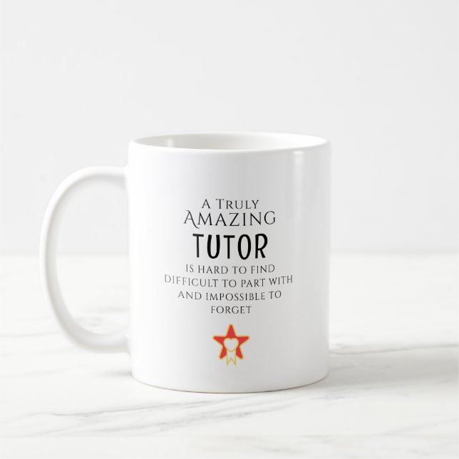 Caneca De Café Amazing Tutor Hard To Find Personalized Gift (Esquerda)