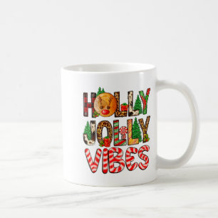Caneca De Café Ambiente Alegre de Natal Rena Luzes Árvores de Nat