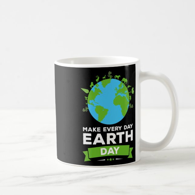 Caneca De Café Ambiente de Camisa do Dia da Terra Presente Faz To (Direita)
