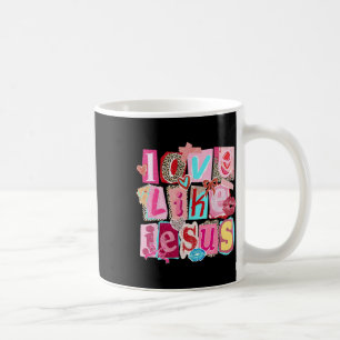 Caneca De Café Ame Como Jesus Estilo Retro de São Valentim Cristã