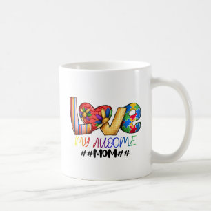 Caneca De Café Ame Mãe Autismo Consciência para Mães Orgulhosas