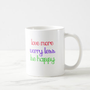 Caneca De Café Ame mais, preocupação menos