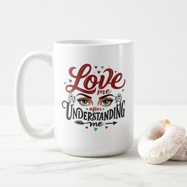 Caneca De Café Ame-Me Depois De Me Entender (Com Donut)