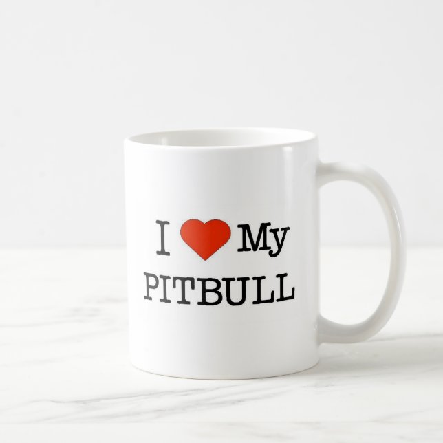 Caneca De Café Ame Meu Pitbull (Direita)