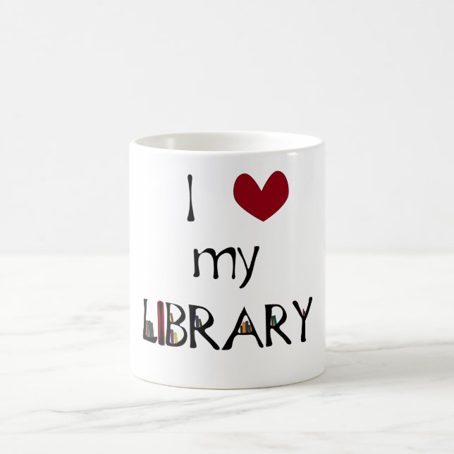 Caneca De Café Ame minha biblioteca (Centro)