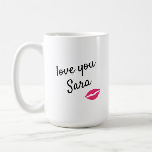 Caneca De Café Ame-o, abraços personalizados e os beijos agridem