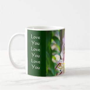 Caneca De Café Ame-o amor que você o ama lírio do rosa do copo 