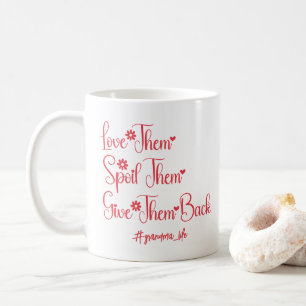 Caneca De Café Ame-os, Mima-os, Devolva-os à Vovó, Engraçado