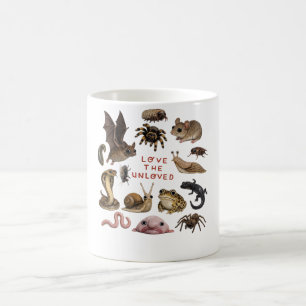 Caneca De Café Ame Os Não Amados , Camiseta De Animal Estranho Fo