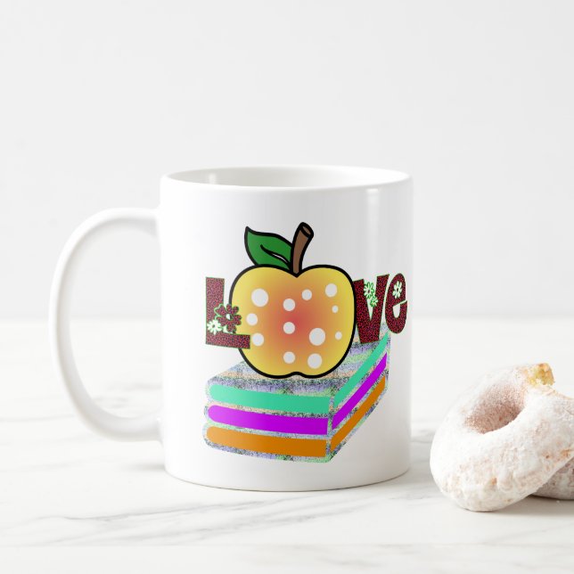 Caneca De Café Ame Professor Apreciando Café Mug Gift (Com Donut)