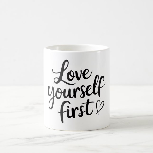 Caneca De Café Ame-se primeiro (Centro)