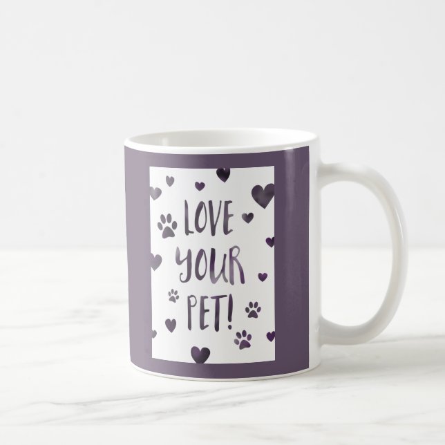 Caneca De Café Ame seu dia de estimação (Direita)