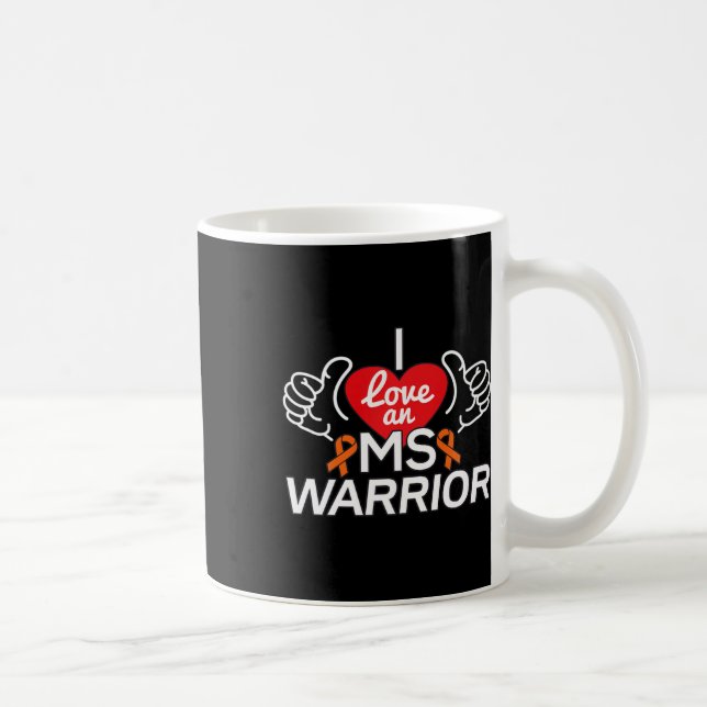 Caneca De Café Ame Uma Esclerose Múltipla Sra. Warrior (Direita)