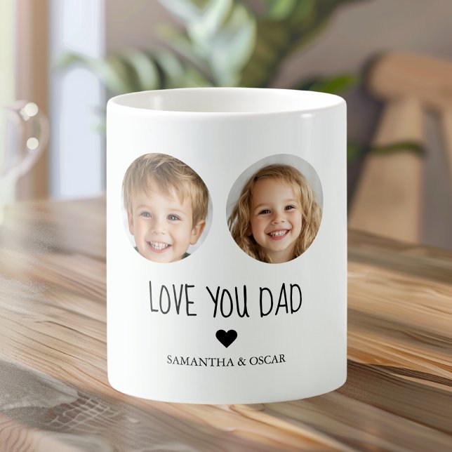 Caneca De Café Ame Você PAI Personalizado Foto Personalizada (Criador carregado)
