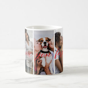 Caneca De Café Ame Você Para Sempre Personalizar A Colagem De Fot