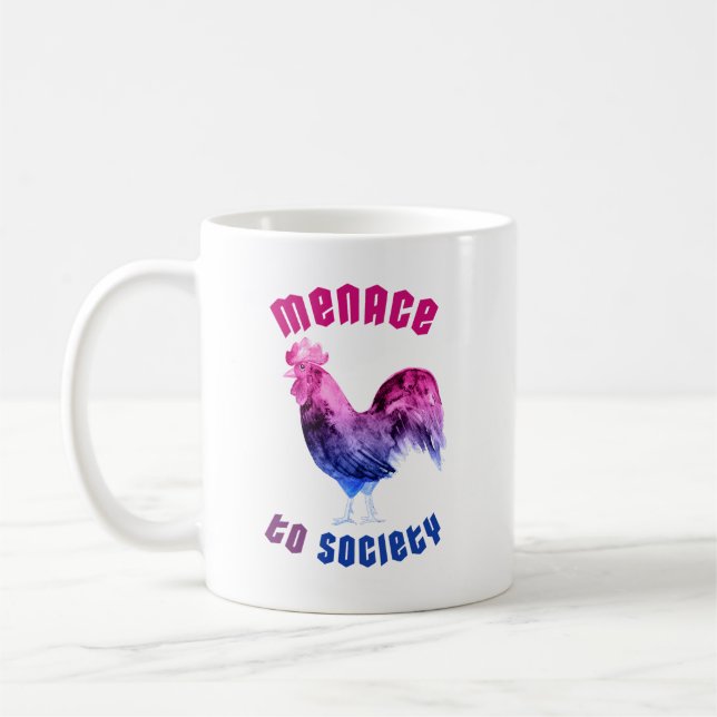 Caneca De Café Ameaça Bissexual Galo (Esquerda)
