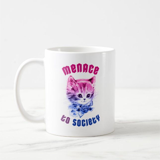Caneca De Café Ameaça Bissexual Kitty (Esquerda)