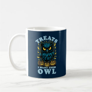 Caneca De Café Ameaças Que Quero A Coruja Halloween