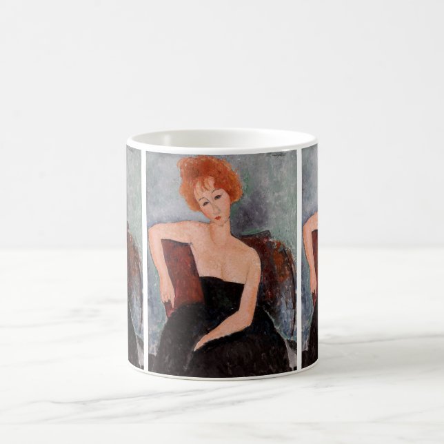Caneca De Café Amedeo Modigliani - Vestido da Noite Ruiva (Centro)