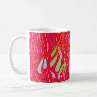Caneca De Café Ameixa branca Caprichosa, Vermelho