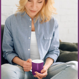 Caneca De Café - Ameixa Sólida Elegante - Mug De Café