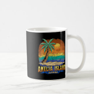 Caneca De Café Amelia Island Flórida Vintage afligiu Souvenir