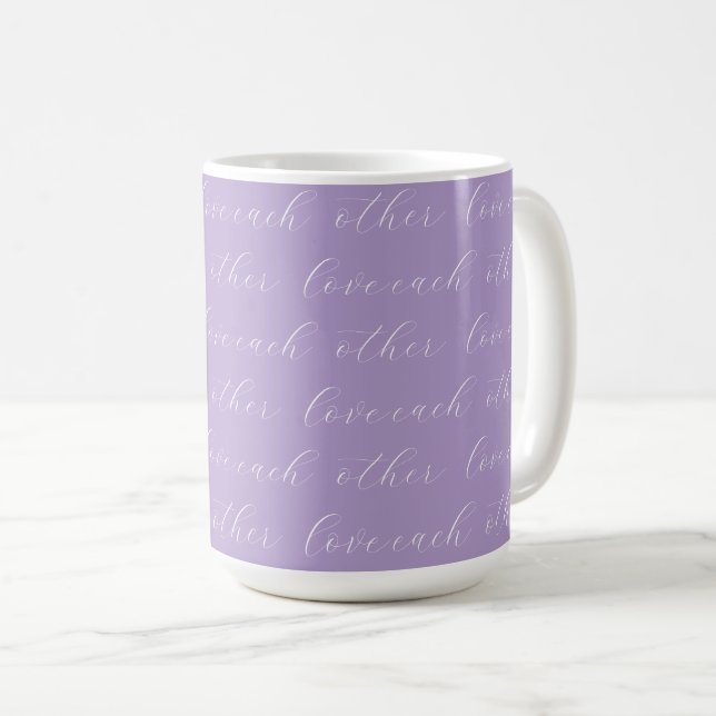 Caneca De Café Amem uns aos outros  (Frente Esquerda)