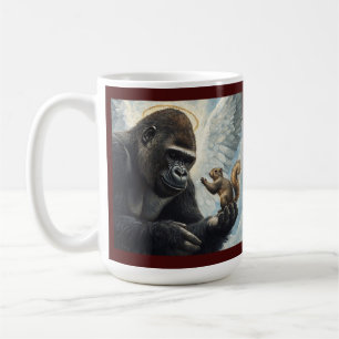 Caneca De Café Amendoim o Esquilo e Harambe se Encontram no Céu