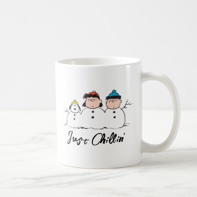 Caneca De Café Amendoins | 3 Pessoa Snowman (Direita)