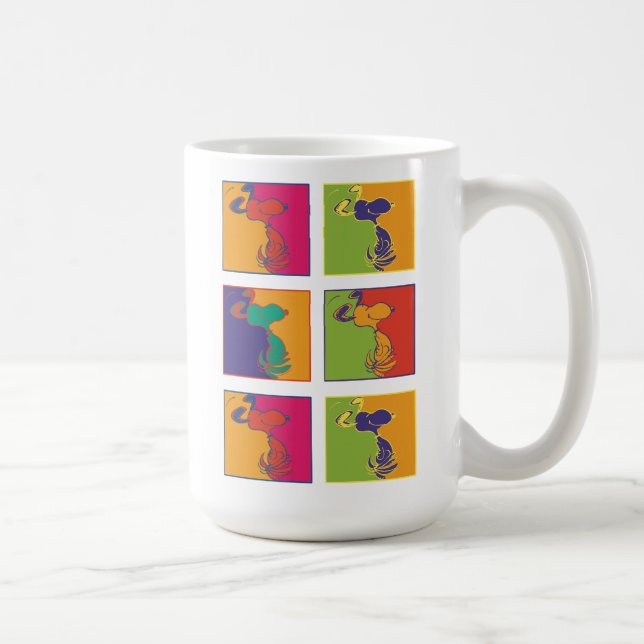 Caneca De Café Amendoins | Esnoopia de Pop de Arte Moderna (Direita)