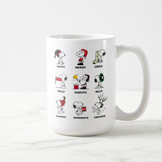 Caneca De Café Amendoins | Florestas de Natal de Snoopy (Direita)