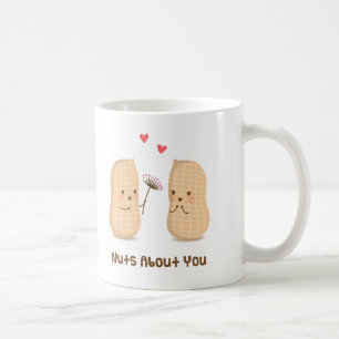 Caneca De Café Amendoins Fofos Loucos Por Você Piada Amor Humor