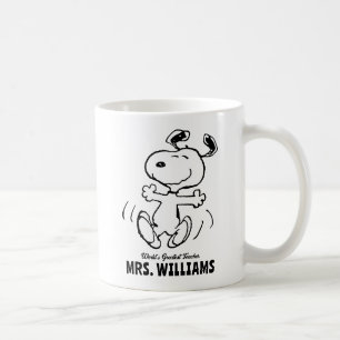 Caneca De Café Amendoins   Maior Professor Snoopy Personalizado