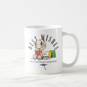 Caneca De Café Amendoins Melhores Desejos Graduação Snoopy Lendo
