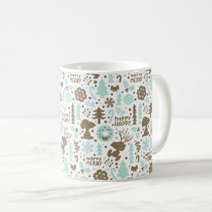 Caneca De Café Amendoins   Padrão de Natal Snoopy Frosty