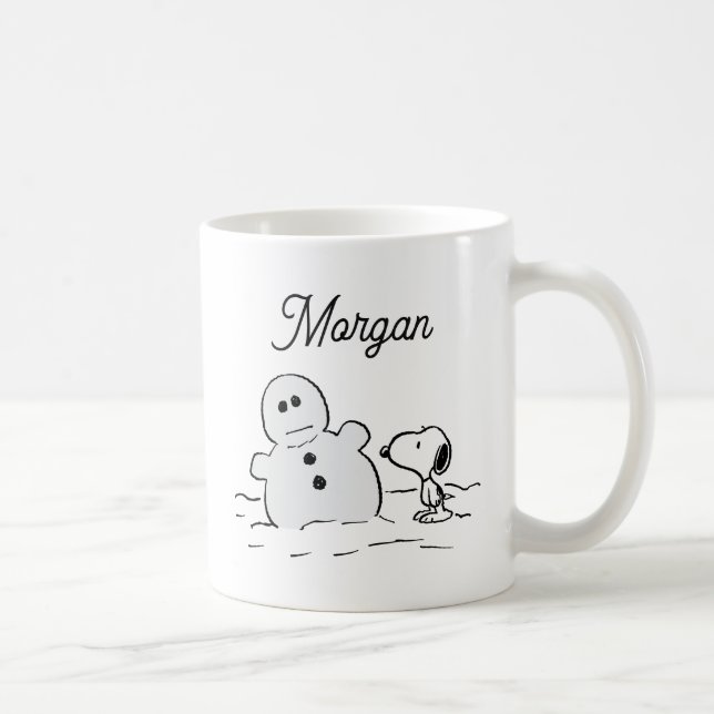 Caneca De Café Amendoins | Snoopy constrói um boneco de neve | Ad (Direita)