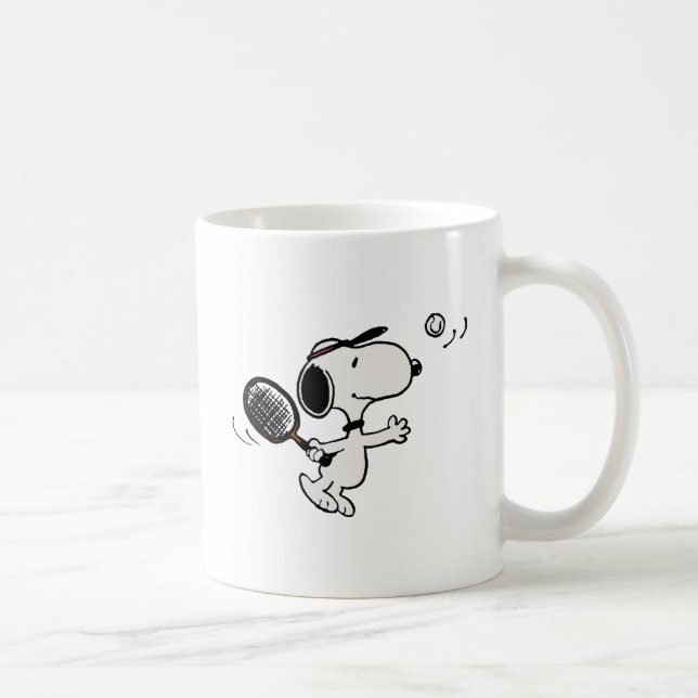 Caneca De Café Amendoins | Snoopy Plays Tênis (Direita)