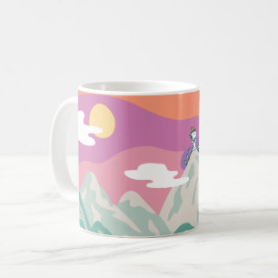 Caneca De Café Amendoins   Snoopy & Troop Caminhando a Montanha