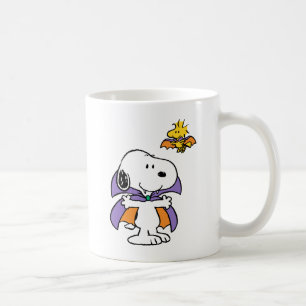 Caneca De Café Amendoins Snoopy Woodstock Vampiro Halloween