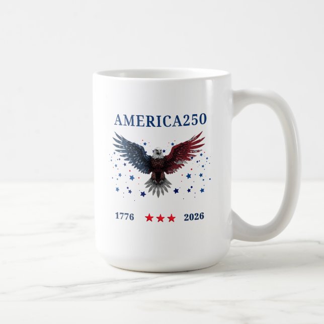 Caneca De Café AMERICA250 Independence Day 1776 - 2026 (Direita)