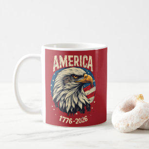 Caneca De Café América 1776 2026 Águia Careca Bandeira Patriótica