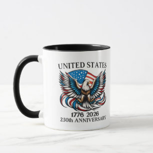 Caneca de Café América 1776 – Aniversário de 250 a