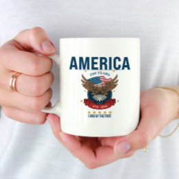 Caneca De Café América 250 Anos | Terra Livre Patriótica
