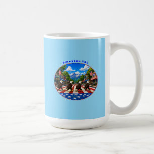 Caneca De Café América 250 com Quatro Águias Carecas na Estrada U