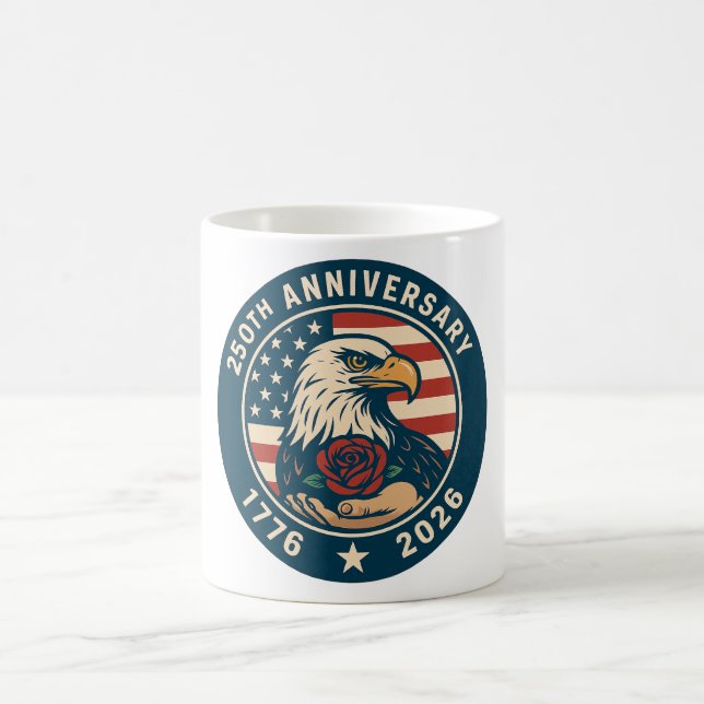 Caneca De Café America 250: Honoring 250 Years of Independence (Centro)