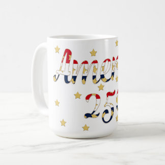 Caneca De Café America 250 red white blue gold 