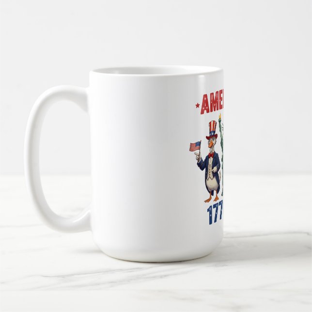 Caneca De Café America 250 Silly Geese Funny Patriotic Coffee Mug (Esquerda)