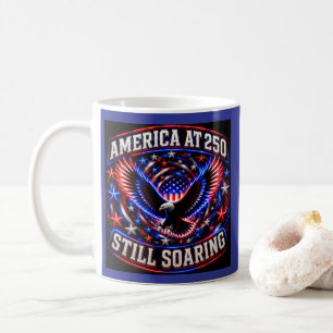 Caneca De Café América aos 250 Ainda Voando Alto Águia Patriótica