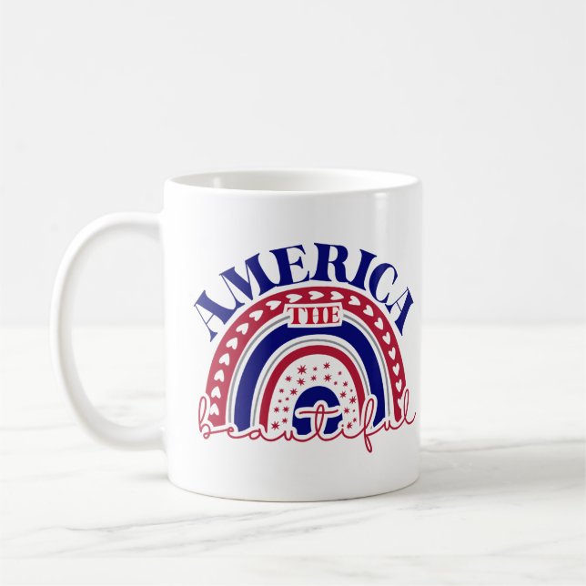 Caneca De Café América belo arco-íris (Esquerda)