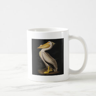 Caneca De Café América do Pássaro Pelicano Branco da Audubon